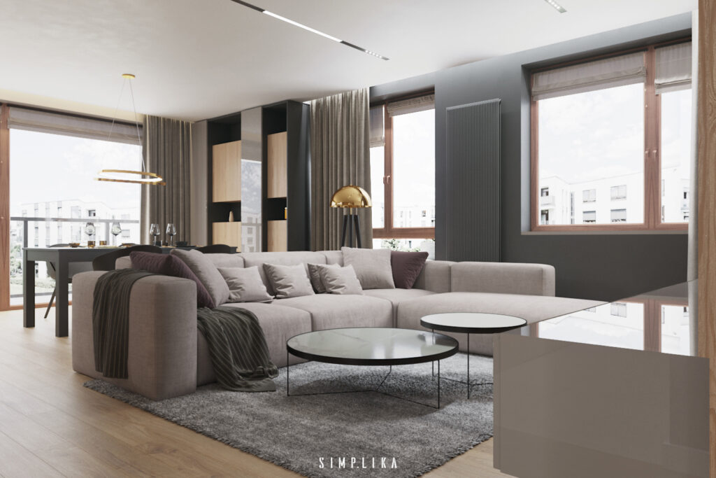 Projekt wnętrza: 103 metry na Wilanowie, architekt wnętrz Wilanów