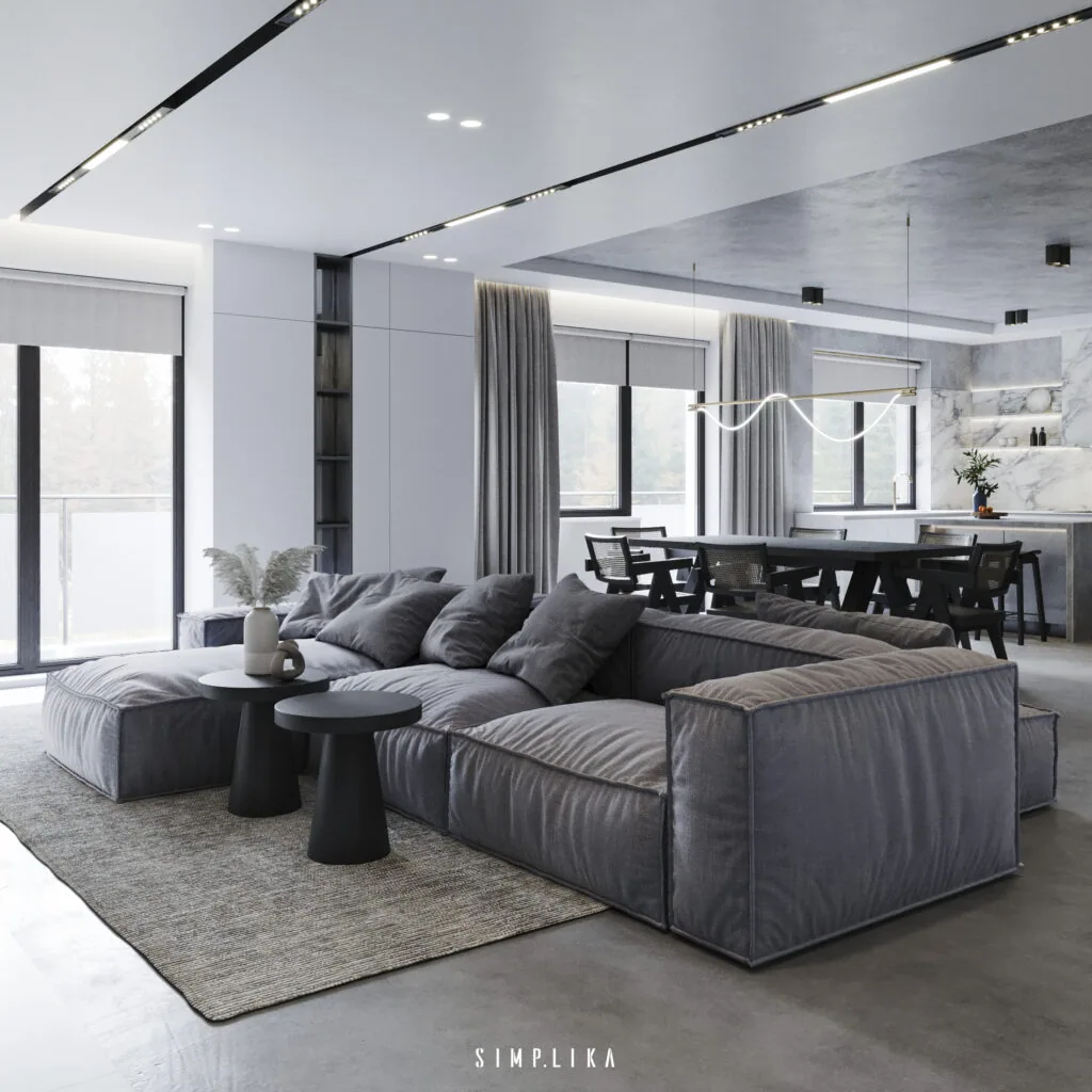 Projekt wnętrza: Apartament Szczęśliwice, architekt wnętrz Warszawa