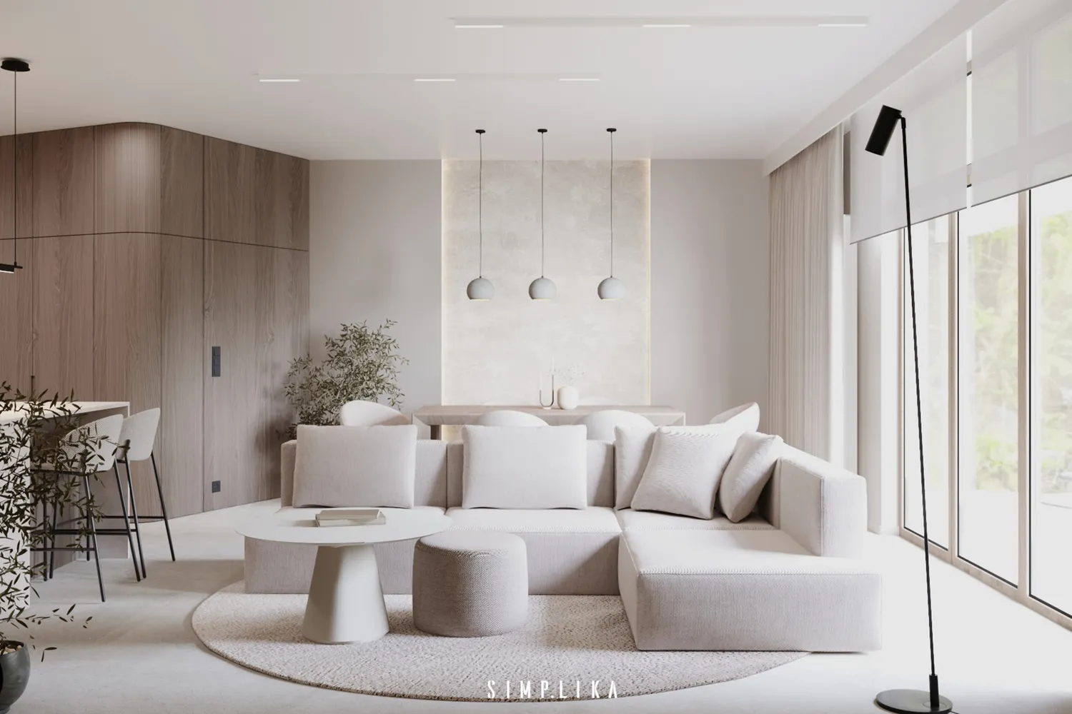 Projekt wnętrza: Apartament 89 m2 na Kabatach, architekt wnętrz Ursynów