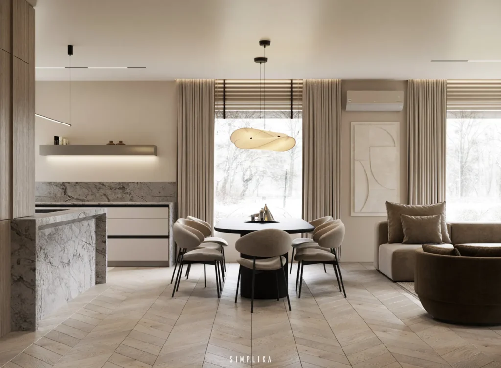 Projekt wnętrza: Dom prywatny w Głoskowie, architekt wnętrz Piaseczno